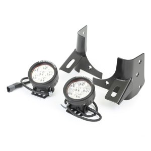 Jeep Wrangler LED Light Kit - Rugged Ridge - Windshield Bracket, 3.5 in. Round, Off-Road - Black - `97-`06 Jeep Wrangler LED Light Kit - Rugged Ridge - Windshield Bracket, 3.5 in. Round, Off-Road - Black - `97-`06